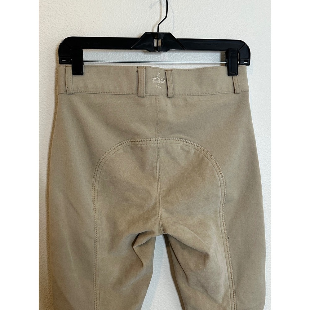 Ovation Full Seat Equestrian Riding Breeches Pants Size 28L Beige Horseback - Picture 5 of 10